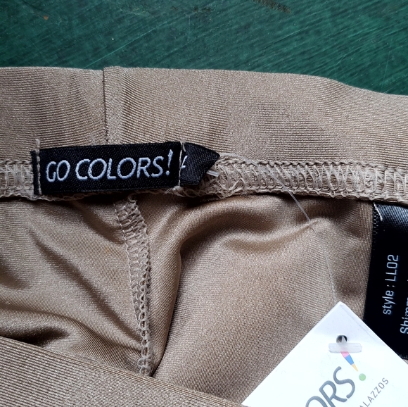 NWT Go Colors Gold Shimmer Leggings - Picture 11 of 13